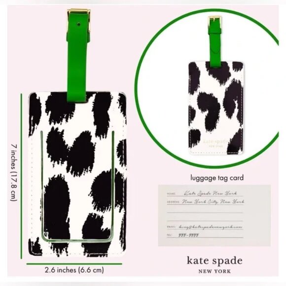 Kate Spade Animal Print Luggage Tag - NWT - Picture 2 of 3